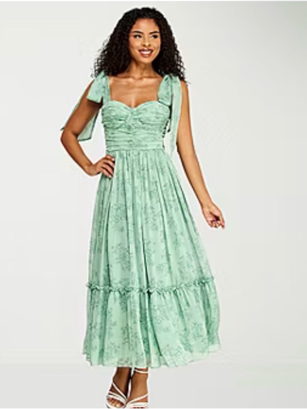 Tie shoulder dress